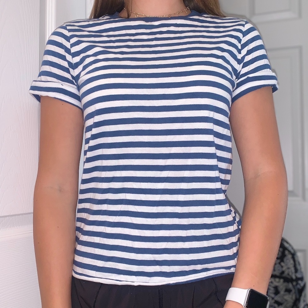 Blue and White striped T-shirt